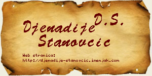 Đenadije Stanovčić vizit kartica